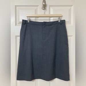 Banana Republic Charcoal Gray Wool Blend A-line Skirt 14 Dark Academia Heritage